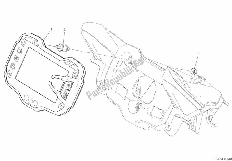 All parts for the Instrument Panel of the Ducati Multistrada 1260 ABS 2019